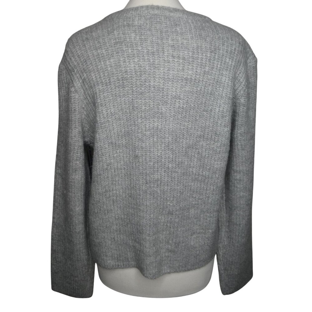 Rachel Roy Grey Pearl-Studded Women's Crew Sweater Size XL - Picture 4 of 8